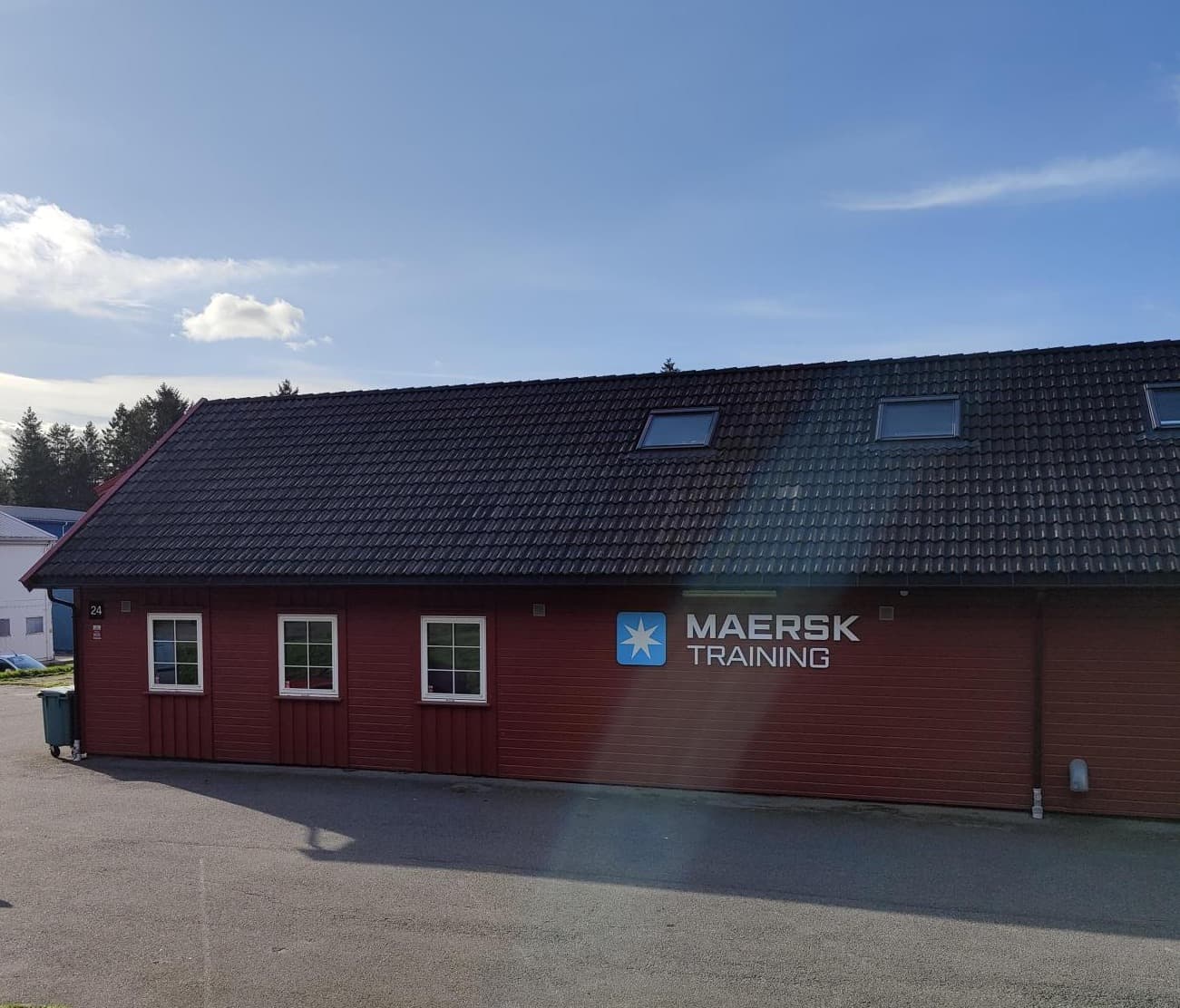 Ariel view of Maersk Training facility in Grimstad